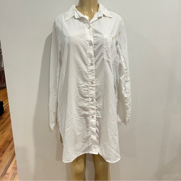 New Solumbra Women’s Paradise Big Shirt Sz L White Vented 100 SPF - Picture 1 of 10